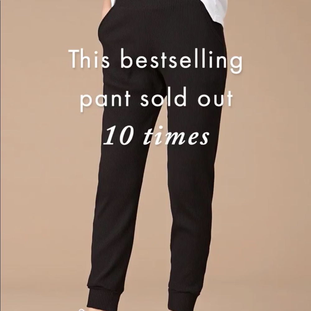 Amour Vert black ribbed Skylar jogger (xs)